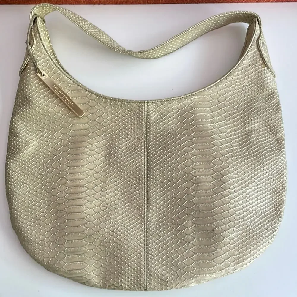 Devi Kroell for Target Hobo Handbag in Gold‎ Faux Snakeskin Metallic Ltd Edtn